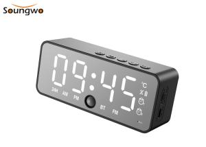 China IPX4 Wireless 5.0 Bluetooth Speaker With LED Display Alarm Clock factory