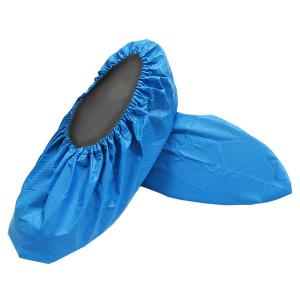 China Hospital Shoe Covers Disposable , CPE Disposable Boot Covers Elastic Top factory