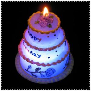 China Simulate cake LED color changing candle 100% handmade production factory