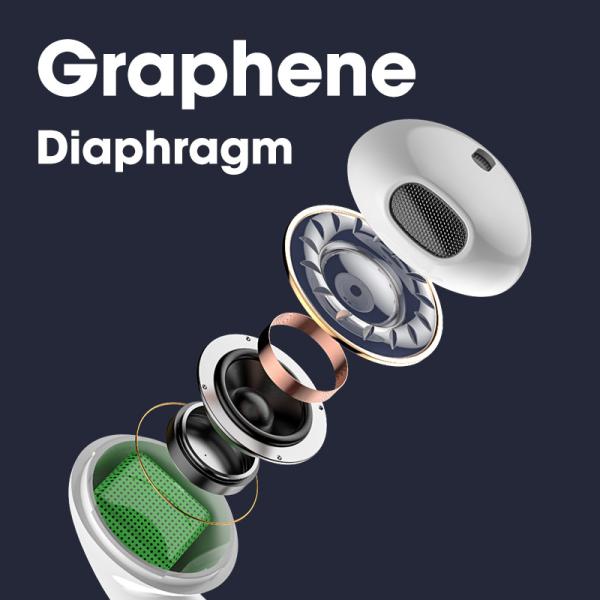 Dual Microphone Wired Ear Hook Headphones 500mAh Touch Control