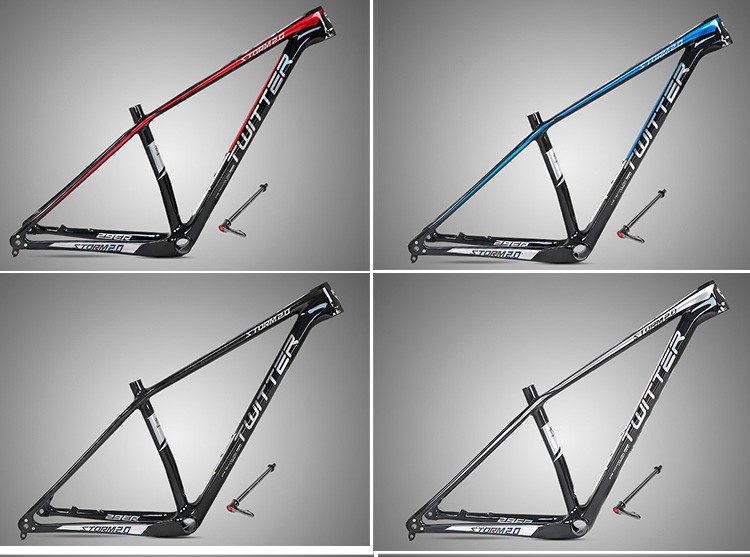 Storm 2.0 27.5er Carbon Fiber MTB Frame Red With 142 Thru Axle