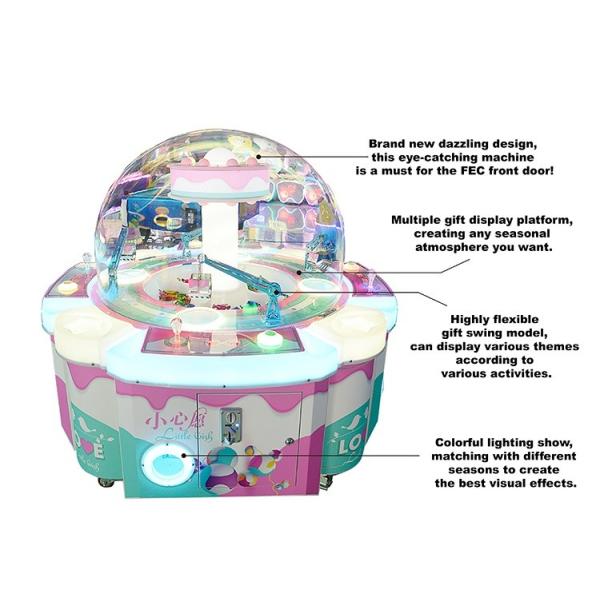 Coin Push Grab Candy Arcade Cabinet Toy Grabber Machine With Cool Pop Music