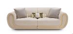 Luxury White Genuine Leather Living Room Furniture Modern Sofa Set