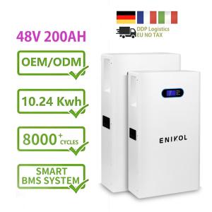 China 48V 10KWH Solar Battery With LCD Display 200A Lifepo4 Battery Energy Power Wall factory