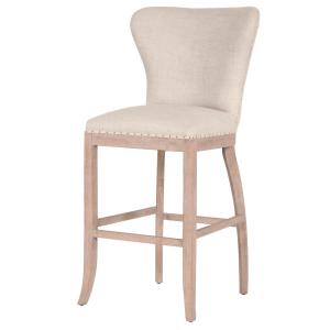 China Hot sale of home goods bar stools and high chairs bar, birch wood with linen fabric factory