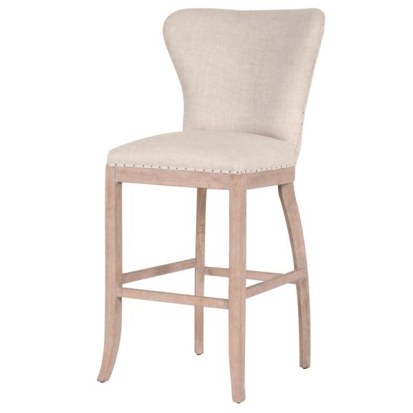 Hot sale of home goods bar stools and high chairs bar, birch wood with linen