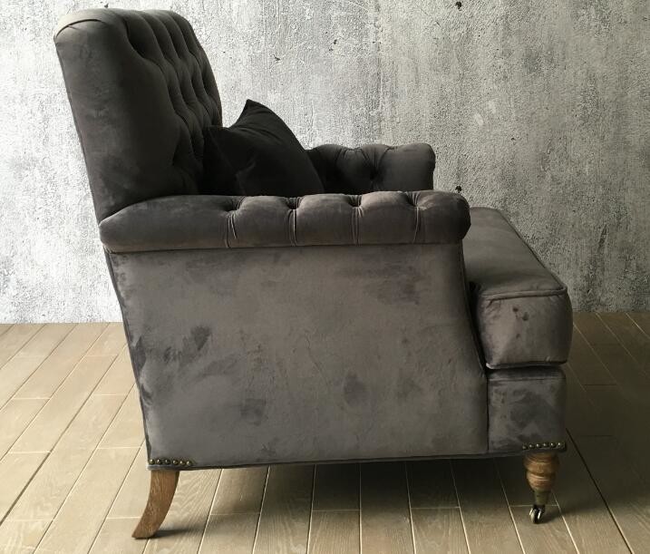 french style leisure wooden fabric sofa,lounge chair,casual chair,antique chair,oak wood sofa/chairLC-0022