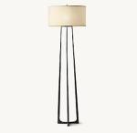150W Hammered Iron Base Modern Standing Lamps For Living Room