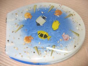 China polyresin toilet seat cover,MDF toilet seat,PP toilet seat,sea star,shell transparent factory
