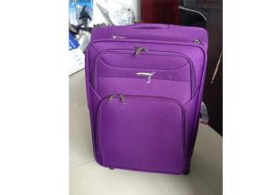 China 170T Lining Soft Trolley Luggage Suitcase , 4 Single Rotative Wheels Soft Sided Rolling Luggage factory