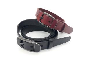 China 1-1/8“ Width Ladies Leather Waist Belt For Dresses And Buckle With Leather Inlaid factory