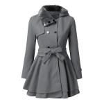 Plus Size Women′s Coats, Autumn Winter Ladies Trench Long Fur Puffer Girls Coat