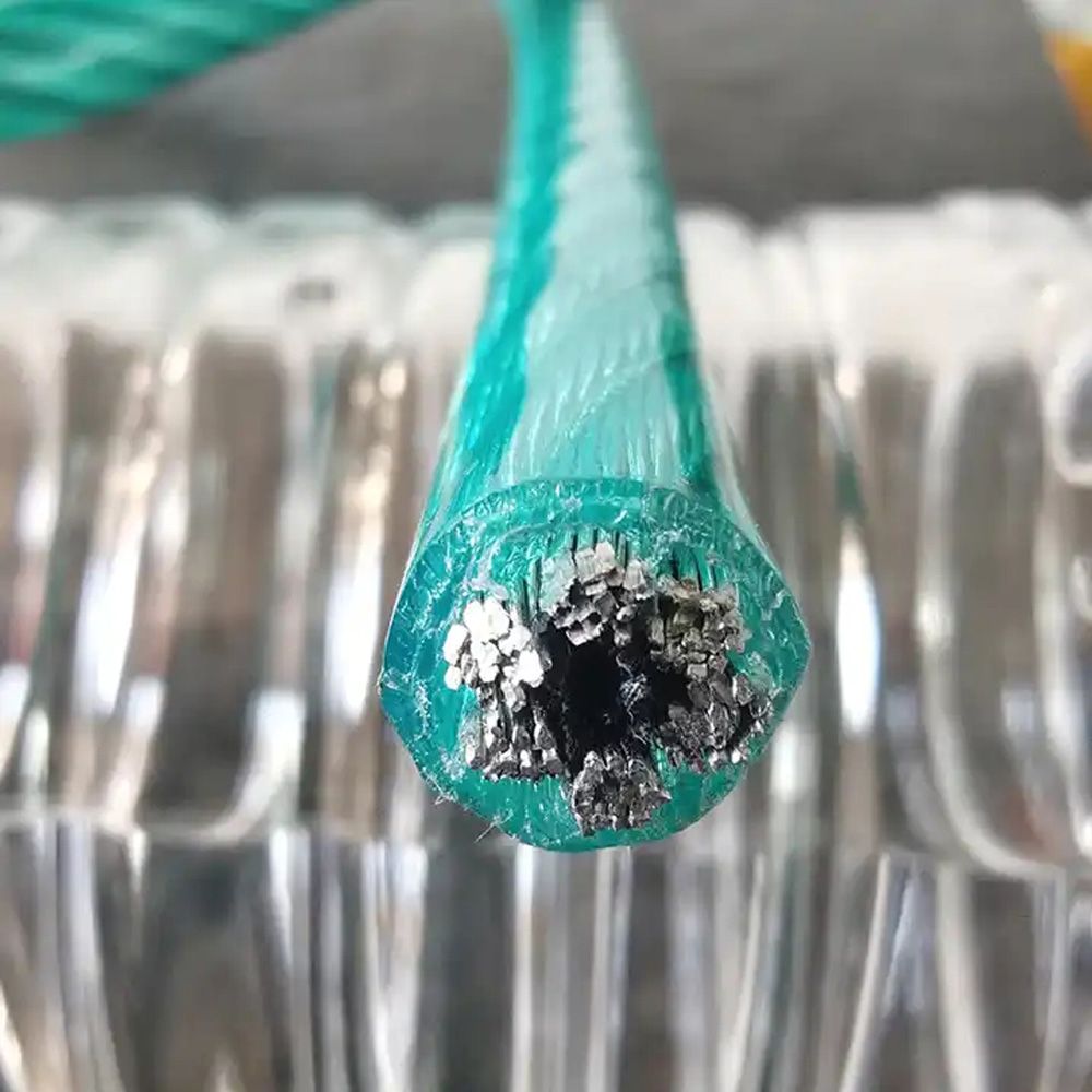 7*1 Bending PVC Coated Galvanized Aircraft Cable Steel Wire Rope 1x7 1/4" 5/16" 3/8" for Bending Processing Service