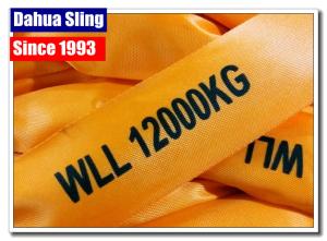 China 12000KG WLL Seamless Endless Round Slings For Large Objects UV Resistant factory