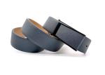 Prong Buckle 3.5CM Split Mens Casual Leather Belt Navy Beige