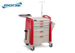 ABS Emergency Treatment Trolley Medical Crash Cart With Oxygen Cylinder Holder