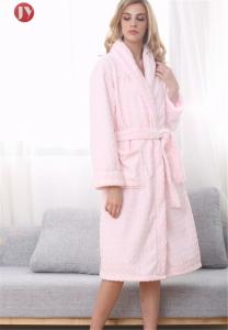China Plus Size Women'S Plush Robe , House Extra Long Nightgowns Warm Embossed Fleece Fluffy factory