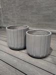 Exquisite Hand Carved Fiber Clay Planter with Drainage Holes
