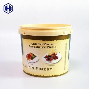 China Hot Food Round Plastic Tubs With Lids Customized High Resolution Printing factory