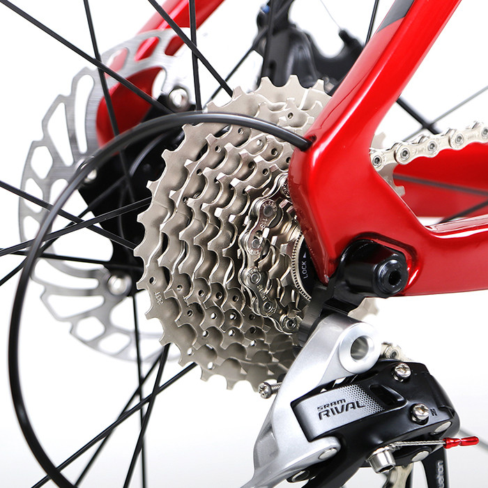 Disc Brake Carbon Fiber Road Bike Sram 22 Speed 52cm Frame RS Hub