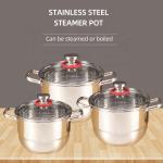 Direct Selling 201 Stainless Steel Soup Pot Cookware Set Big Steamer Cooking Pot