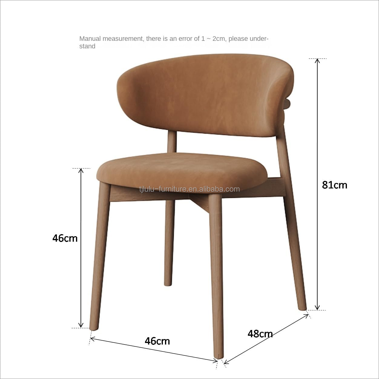 Upholstered Nordic Modern Solid Wood Dining Chair with Nitrolacquer Finish and Wooden Restaurant Chairs