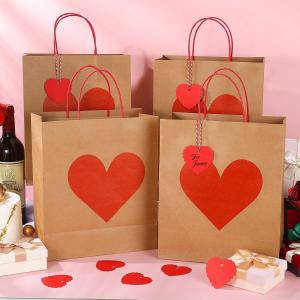 China Gravure Printing Personalized Kraft Paper Bag for Valentine's Day Retail Gift Shopping factory