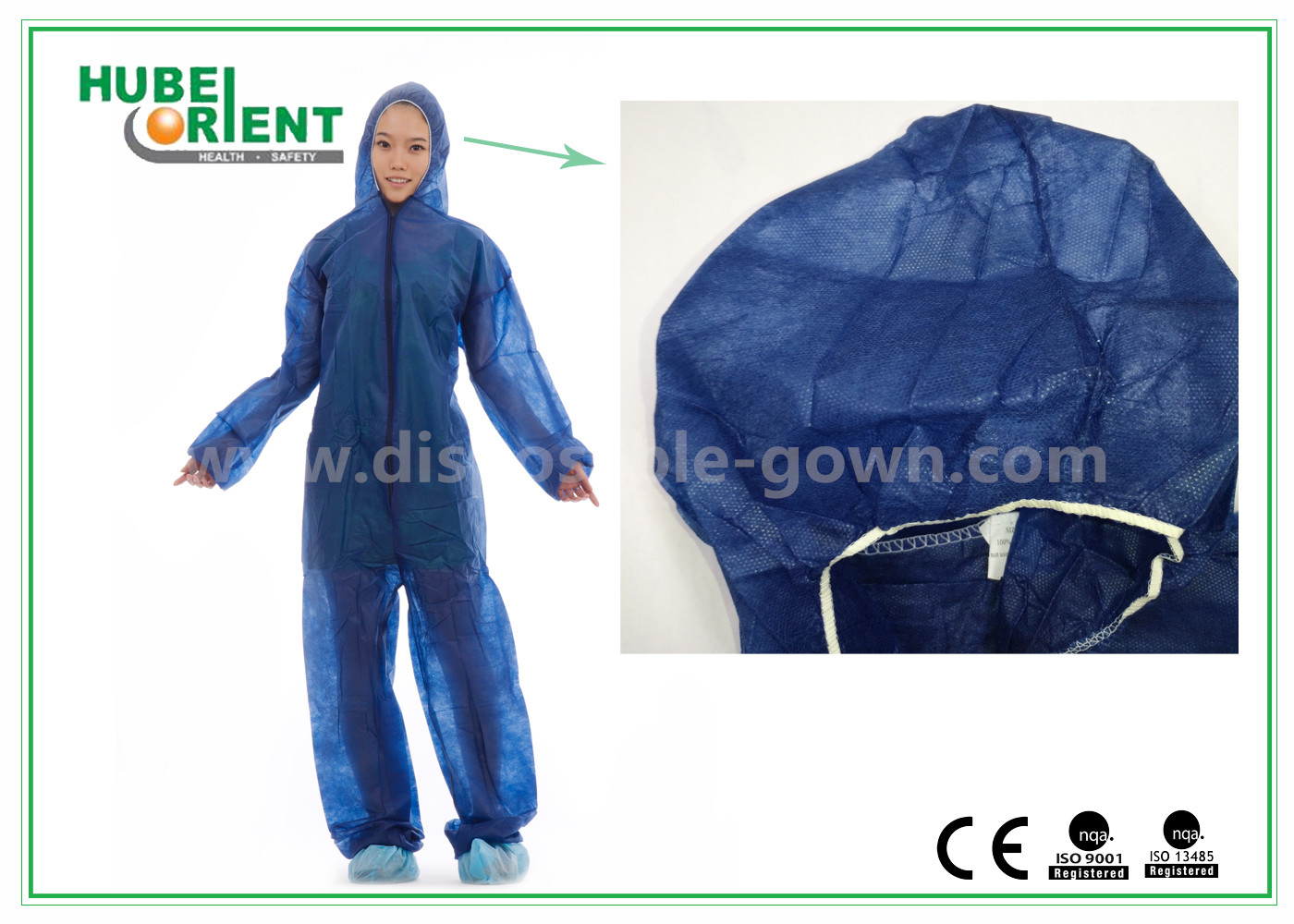 SMS Non woven Protective Clothing Suit Disposable Medical Protective Coverall For Surgical Staff