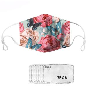 China Floral Printed Resusable Mouth Dust Mask factory