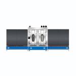 Insulating glass vertical washing machine with open top