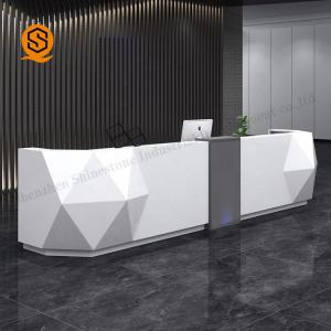 China I Shape Solid Surface Reception Desk Counter factory