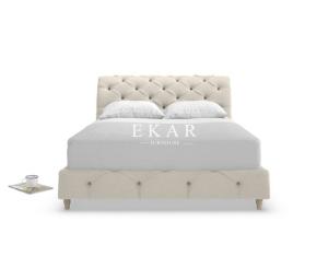 China Modern Bedroom Furniture Simple Design Wooden King Size Sleigh Bed factory