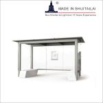 Toughened Glass 75W 24VDC 6.5m2 Bus Stop Shelter