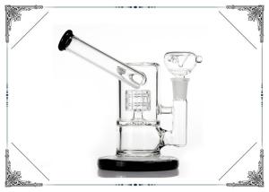 China 6 Inches Matrix Perc Bubbler Hookah Smoking Water Pipe Heady Black factory