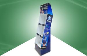 China Security Products POP Cardboard Display / Cardboard Floor Display With Three Shelf factory
