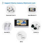 Wired Video Intercom 7 Inch Monitor Video Door Phone for Apartment and Villas