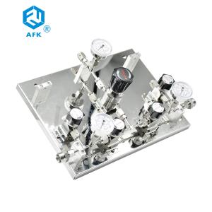 China Durable Panel Mount Air Pressure Regulator Stainless Steel 316 With 4 Valves factory