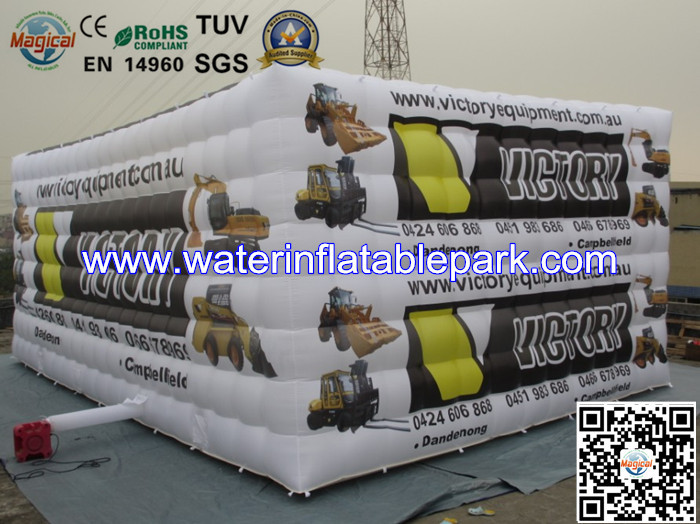 Advertising Large Inflatable Cube Tent Marquee Rental For Amusement Park