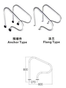 China Silver 1.0mm SS316 Swimming Pool Stair Rails factory