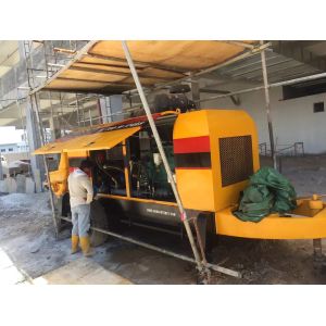 China Diesel Trailer Concrete Pump Machine Smooth Finish Concrete Pouring Solution on sale