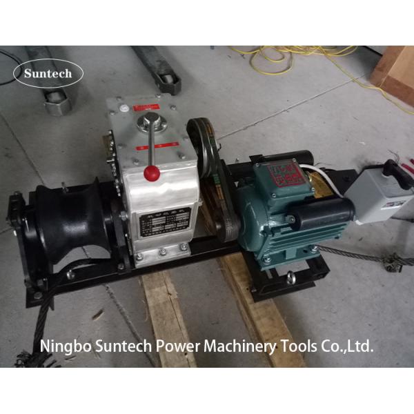 China Gasoline Engine Cable Winch Puller, Powered Rope Pulling Winch For Construction Line factory