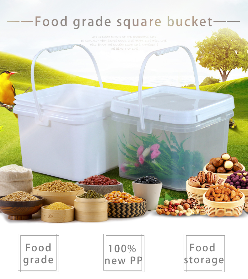Recycled Plastic Lid for 8L Square Cement Bucket Good Toughness and Multifunctional