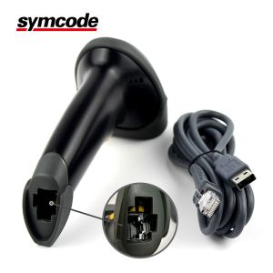 Symcode 1D Laser Scanner , Handheld Barcode Scanner With Stand Support Commands