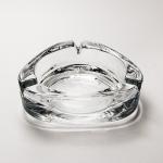 4.2 Inch Small Triangle Glass Cigarette Ashtray For Bar / Outdoor Patio