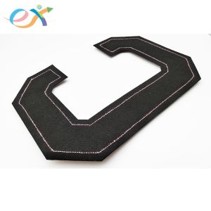 Double Layer Towel Embroidery Chenille Custom Pink Letter Patches