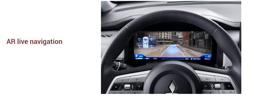 520km Range Mitsubishi AIRTREK Chinese Electric Car 4 Four Wheel Car Vehicle Length x width x height mm 4630*1920*1728
