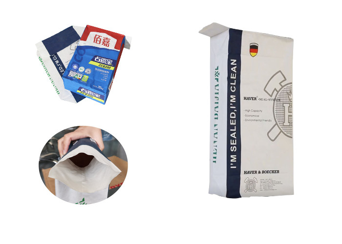 Pasted Valve Multiwall Kraft Paper Packaging Bags 25kg For Chemical Powder