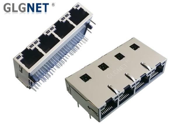 Multiple Ports Connectors Surface Mount Rj45 Jack 1G Magnetic DIP Mounting With