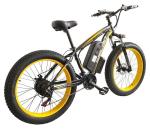 Downtube 26 Inch Fat Tire Electric Bike Brushless Geared 30km/H