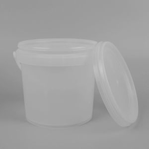 1L 5L 10L Transparent Plastic Packaging Bucket Customized With Lid And Handle